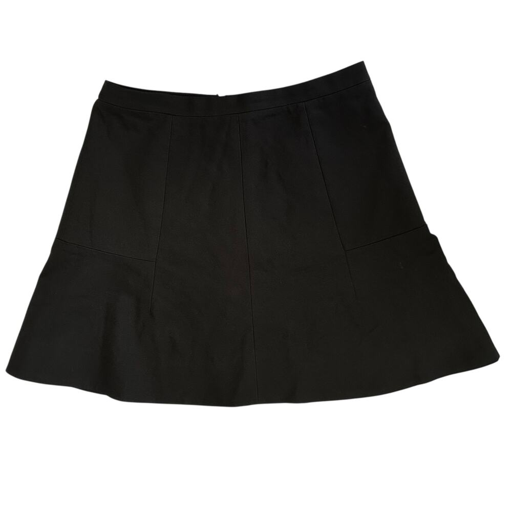 J. Crew Fluted Skirt in Double Crepe Black 03394 Size 2 - Picture 2 of 7